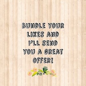 ⚡️Bundle Your Likes and I’ll Send You An Offer! ⚡️